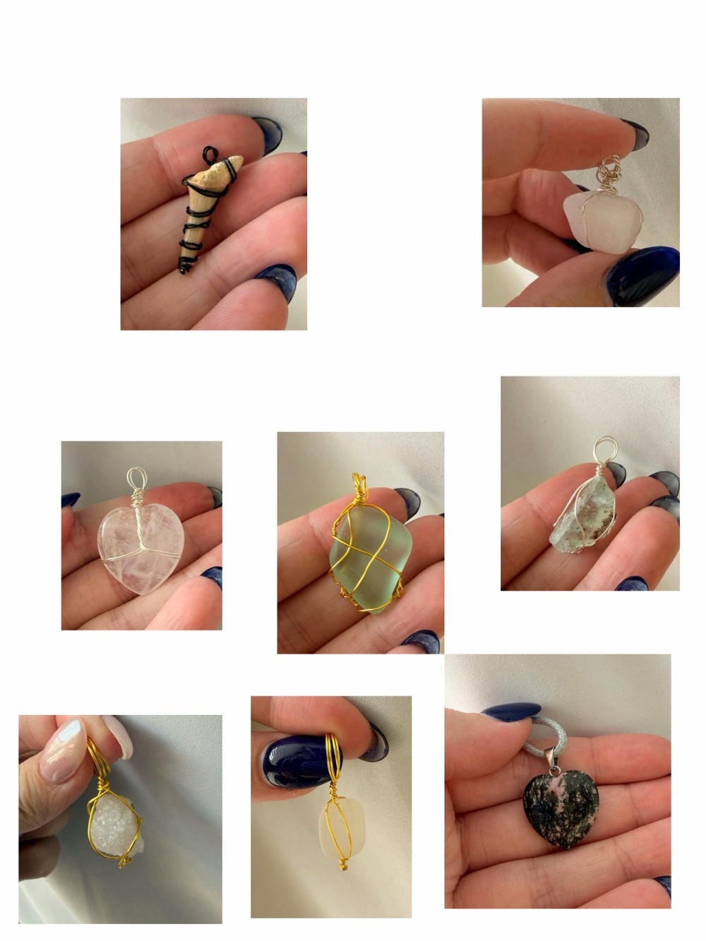 stone pendant bundle (8)